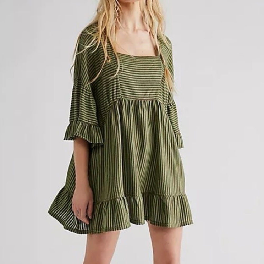 FP Beach El Mar Striped Dress Free People Size Medium